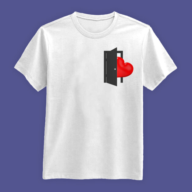 heart door open Tshirt Design